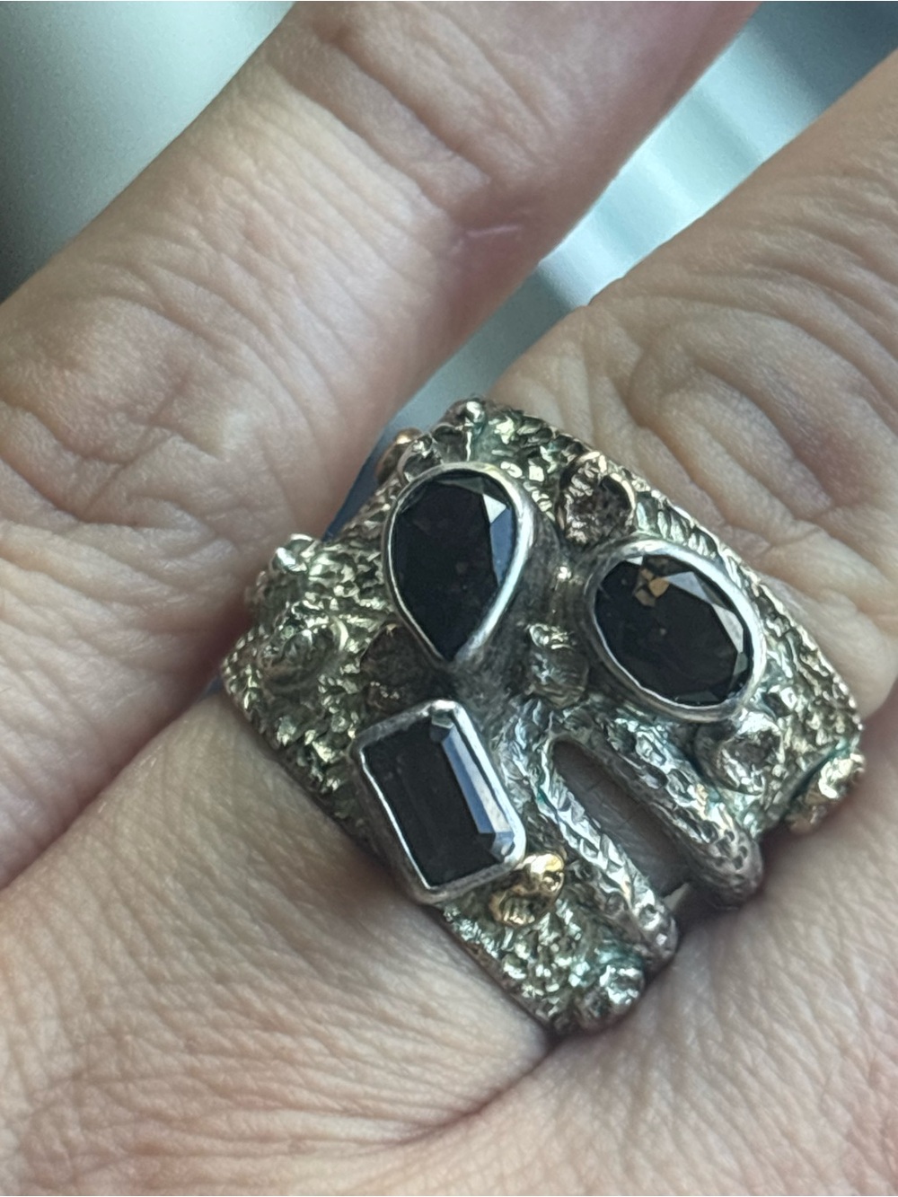 Native Juan Willie Silver and 14k ring